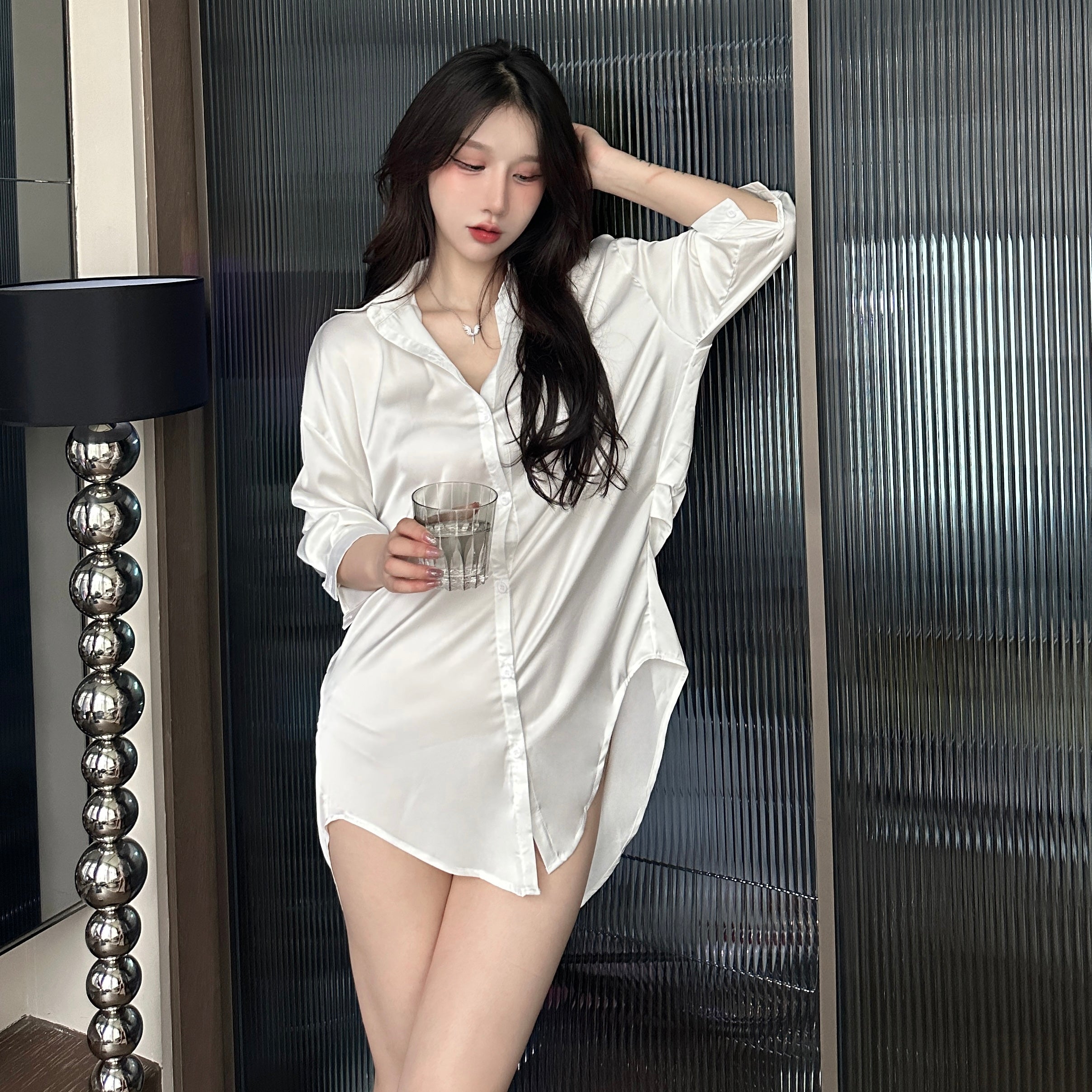 Oversized White Shirt Style Sleep Nightdress