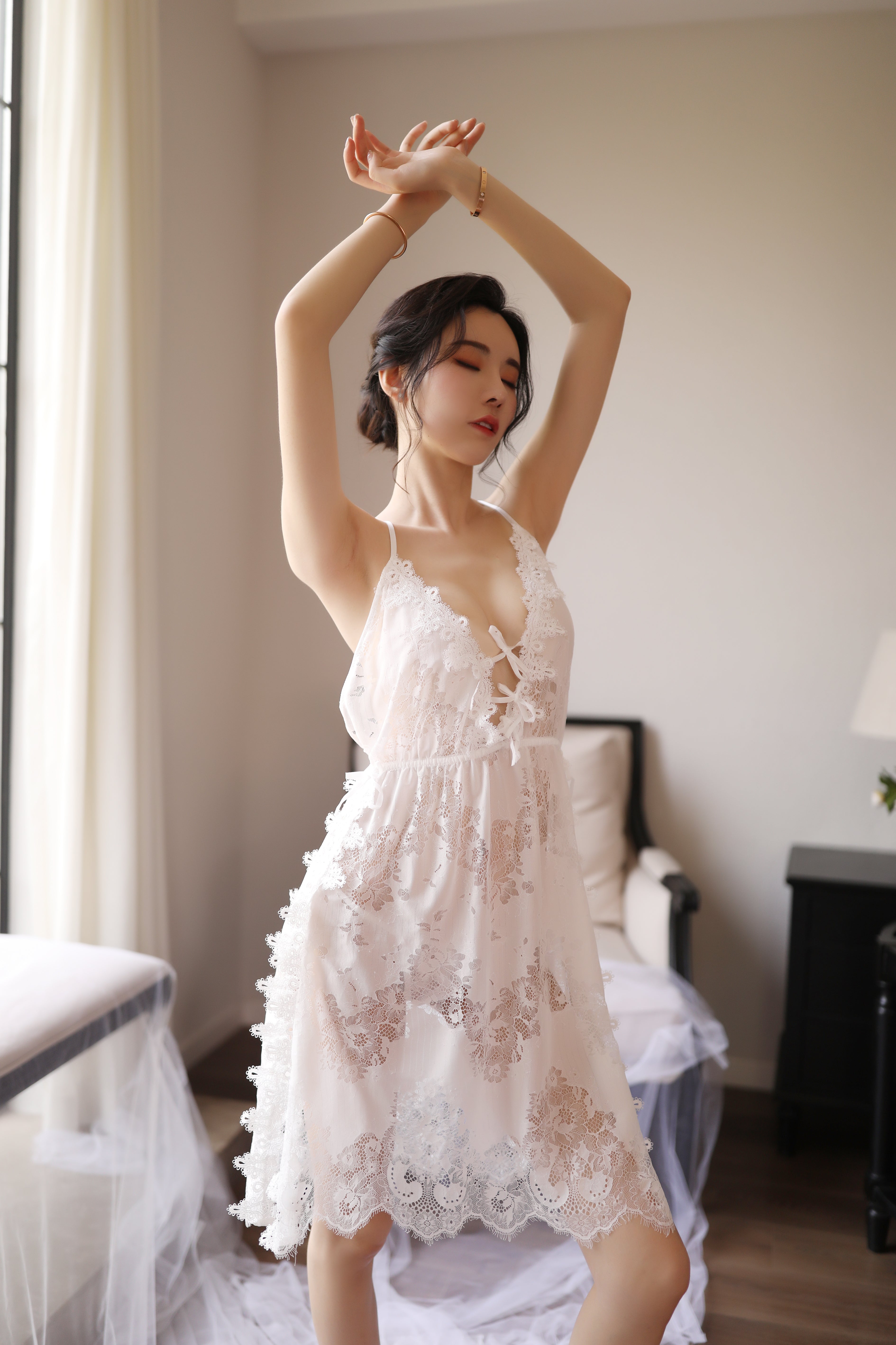 V Neck Flowy Midi Slip Dress Multi Color Private Loungewear
