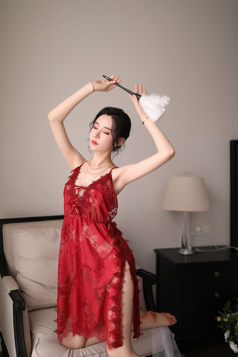 V Neck Flowy Midi Slip Dress Multi Color Private Loungewear
