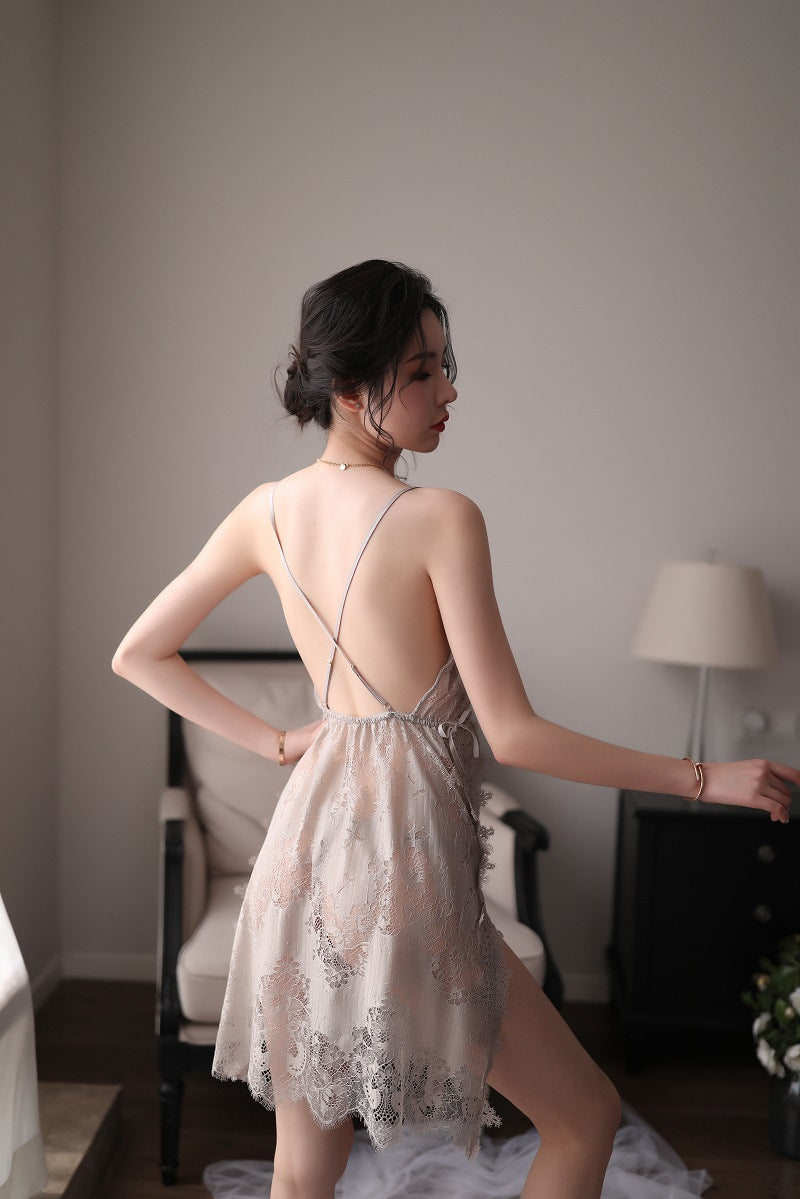V Neck Flowy Midi Slip Dress Multi Color Private Loungewear