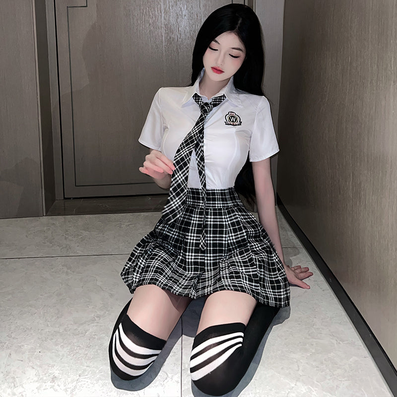 Plaid School Girl Uniform Cosplay Complete Outfit