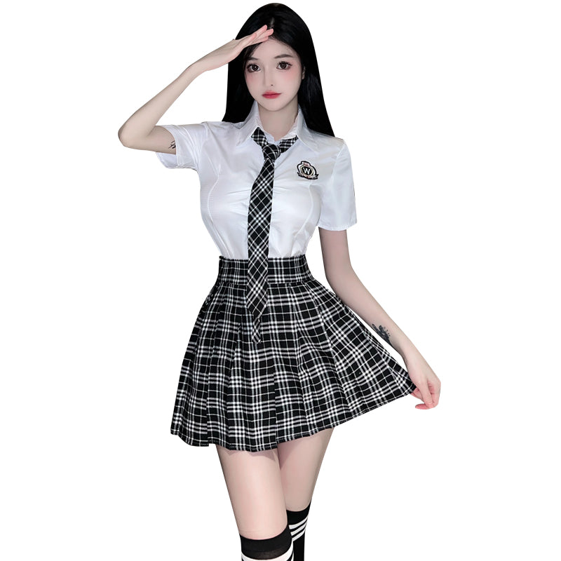 Plaid School Girl Uniform Cosplay Complete Outfit