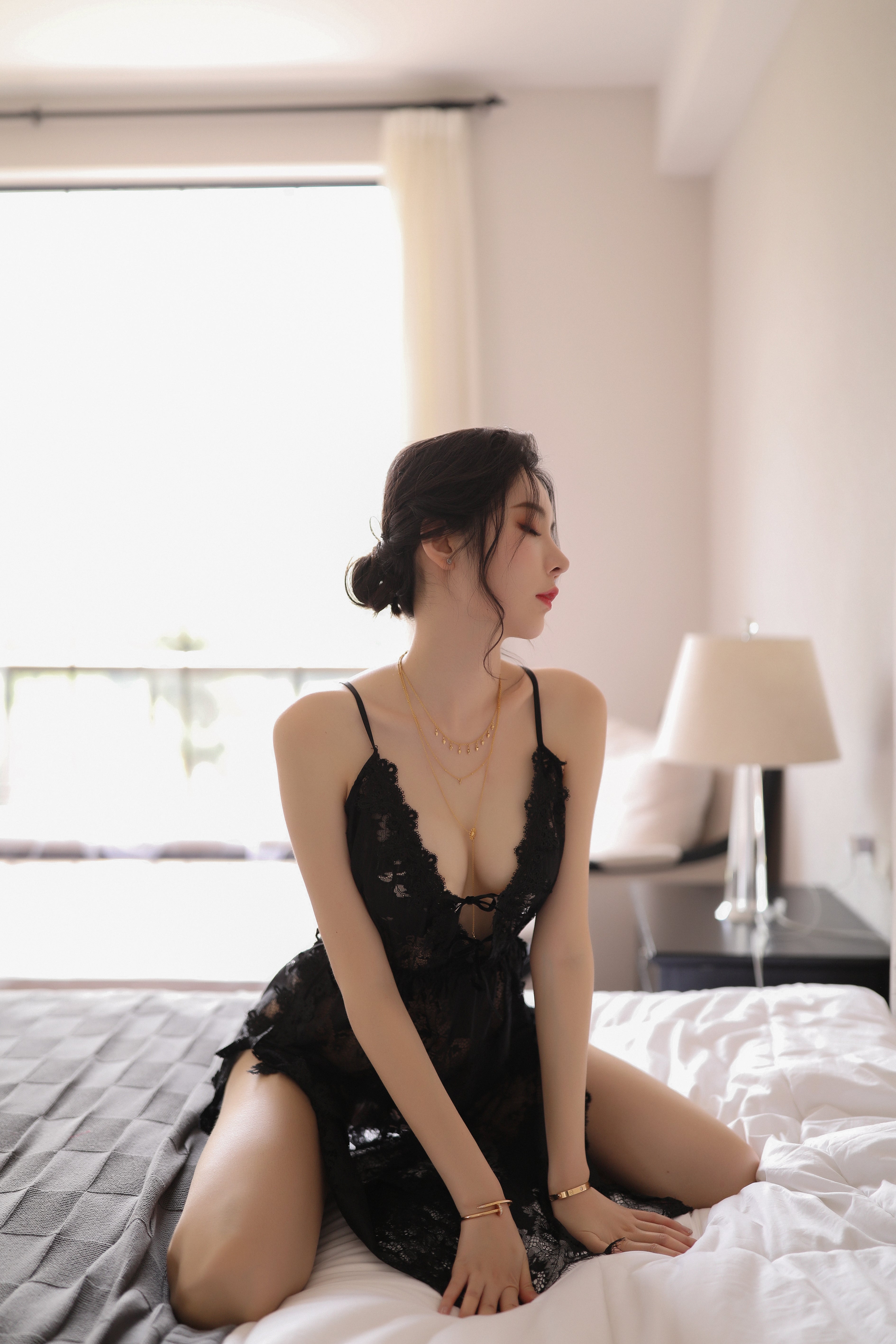 V Neck Flowy Midi Slip Dress Multi Color Private Loungewear