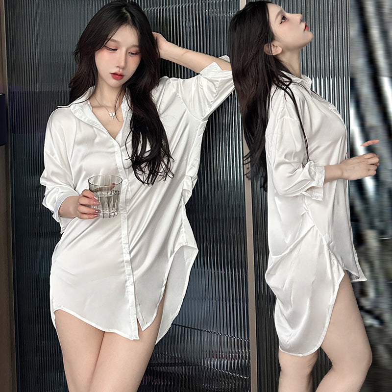 Oversized White Shirt Style Sleep Nightdress